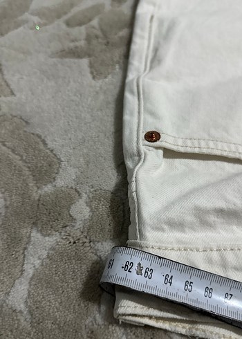 Beyaz Kadın Keten Pantolon - Görsel 5