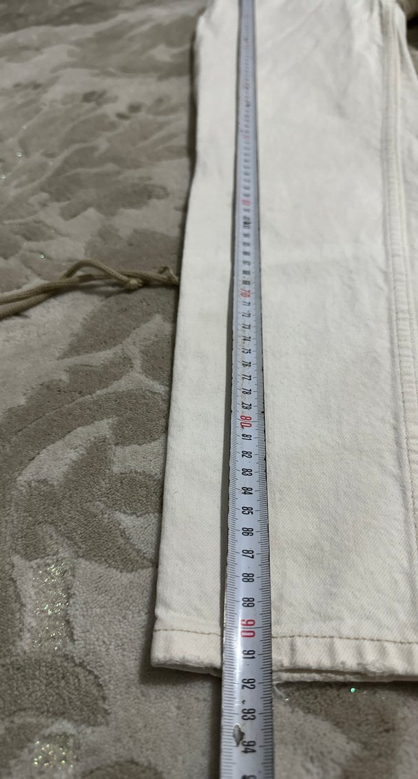 Beyaz Kadın Keten Pantolon - Görsel 3