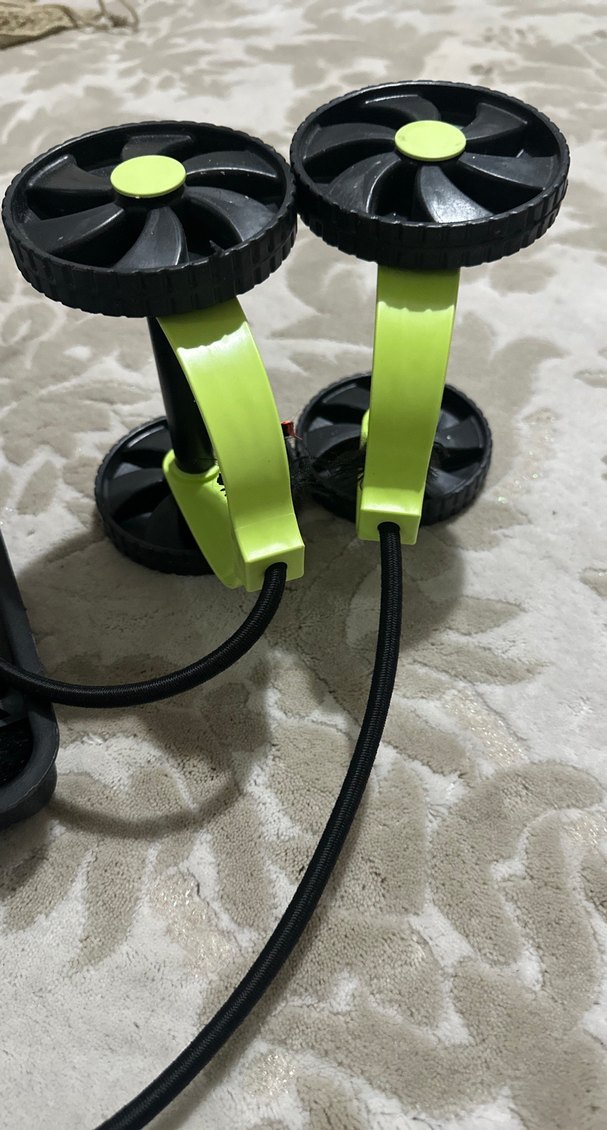 Yeşil Pilates Bandı ve Tekerlekli Egzersiz Aleti - Görsel 4