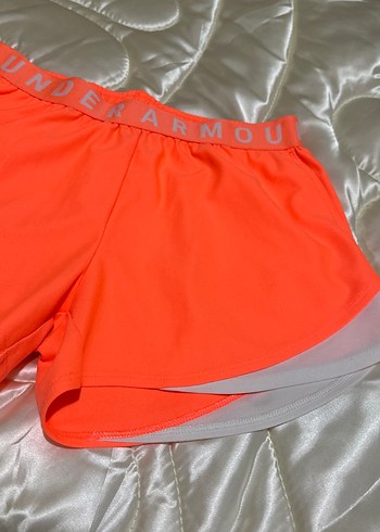 Turuncu Elastik Bel Mini Spor Şort - Görsel 3