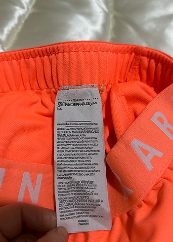 Turuncu Elastik Bel Mini Spor Şort - Görsel 4