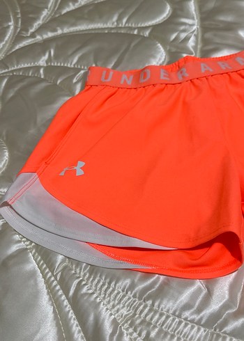 Turuncu Elastik Bel Mini Spor Şort - Görsel 2