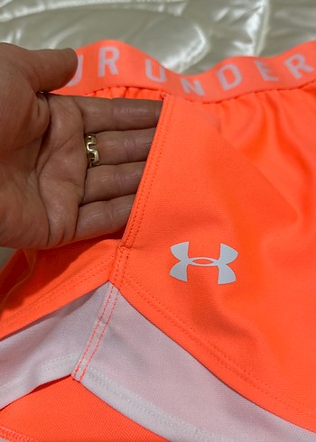 Turuncu Elastik Bel Mini Spor Şort - Görsel 6