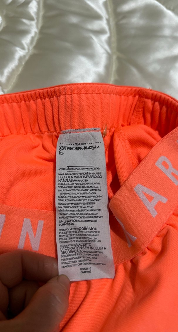 Turuncu Elastik Bel Mini Spor Şort - Görsel 4