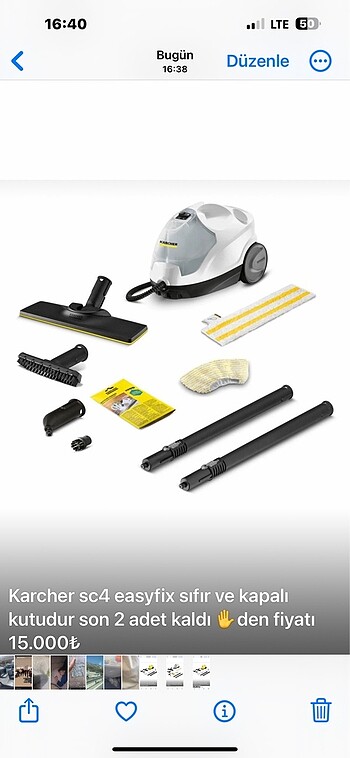 Karcher sc4 easyfix ( beyaz renkli )