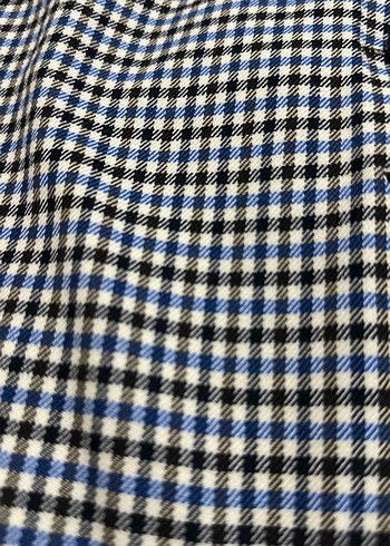 Düğmeli Mavi Ekose Kız Eteği - Görsel 5