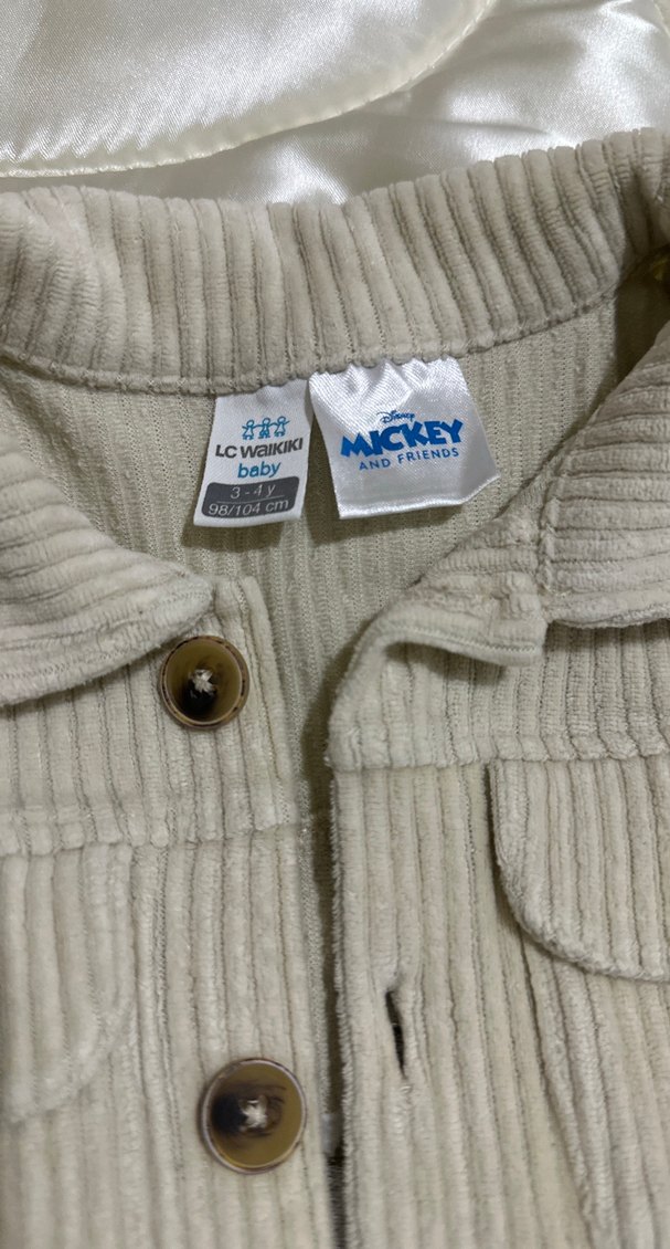 Bej Erkek Çocuk Uzun Kollu Düğmeli Gömlek - Görsel 2