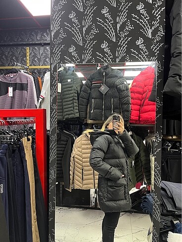 universal Beden siyah Renk Kapüşonlu Mont