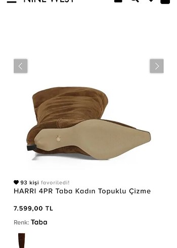 38 Beden kahverengi Renk HARRI 4PR Taba Topuklu Kadın Çizme