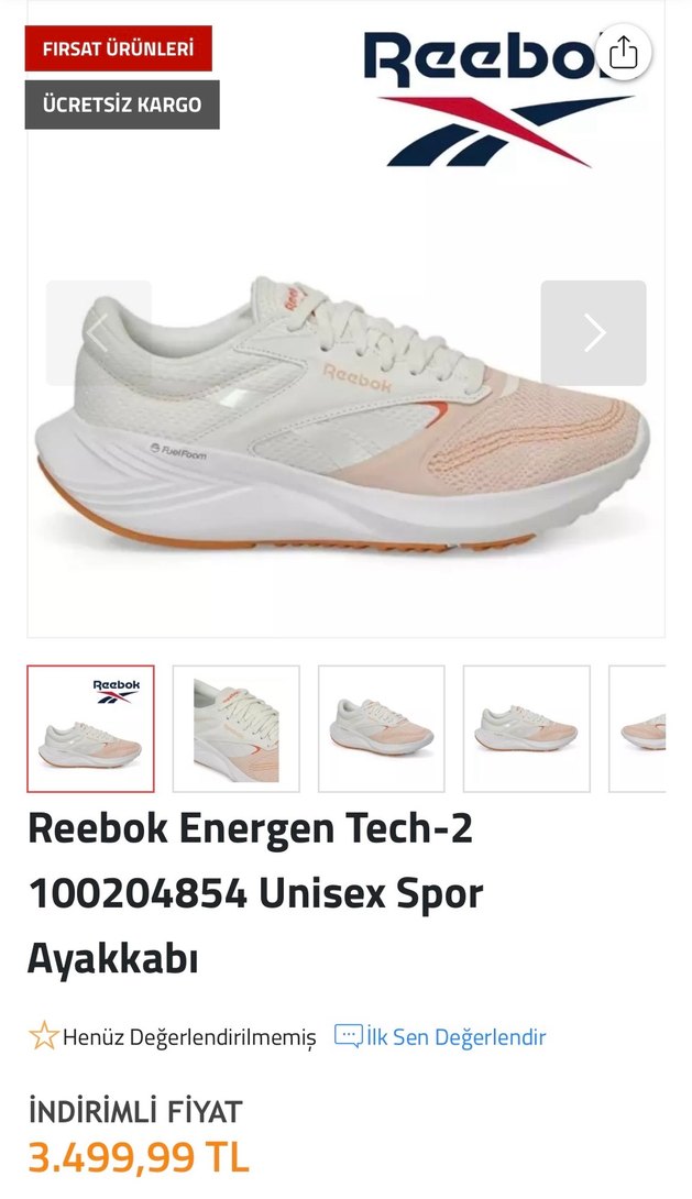 Reebok Beyaz Kadın Spor Ayakkabısı - Görsel 4