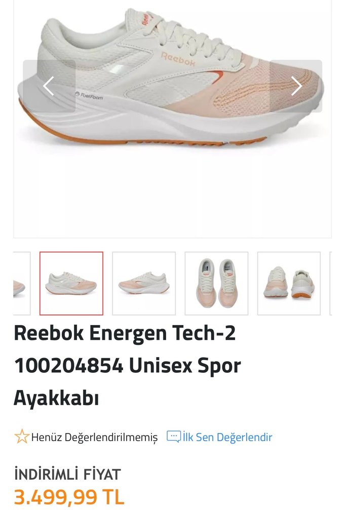 Reebok Beyaz Kadın Spor Ayakkabısı - Görsel 3