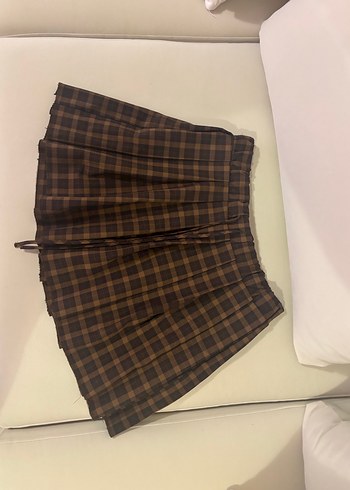 Kahverengi Pilili Mini Etek - Görsel 3