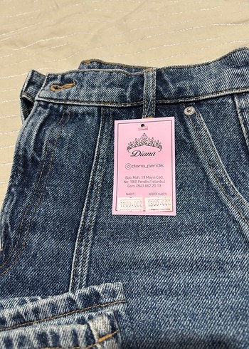 Fermuarlı Loose Fit Kadın Kot Pantolon - Görsel 2