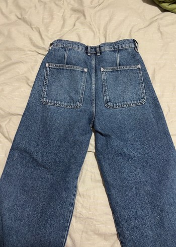 Fermuarlı Loose Fit Kadın Kot Pantolon - Görsel 4