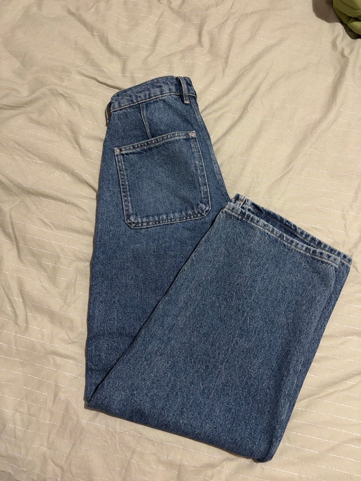 Fermuarlı Loose Fit Kadın Kot Pantolon - Görsel 5