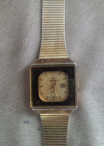 Altın Renk Vintage Erkek Saat Ricoh Antika - Görsel 4