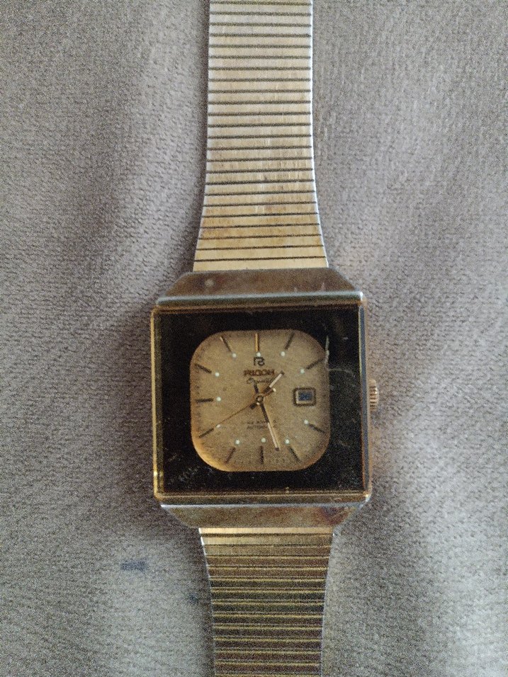 Altın Renk Vintage Erkek Saat Ricoh Antika - Görsel 4