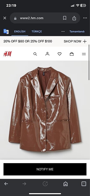 Parlak blazer