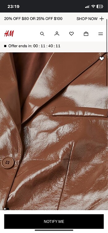 H&M Parlak blazer