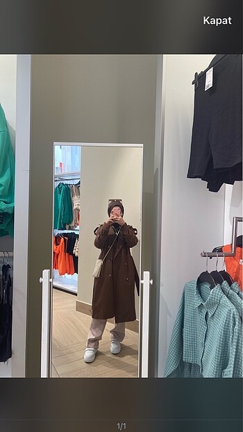 36 Beden kahverengi Renk Trendyol milla trençkot