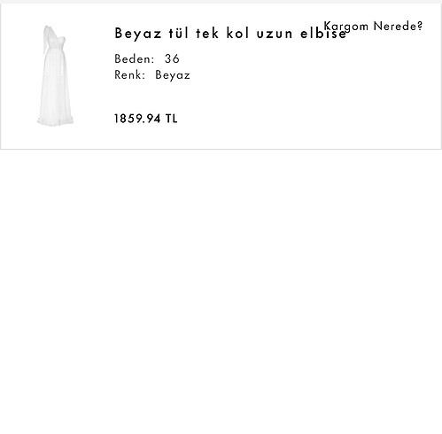36 Beden beyaz Renk Kei kei uzun beyaz elbise (simli)