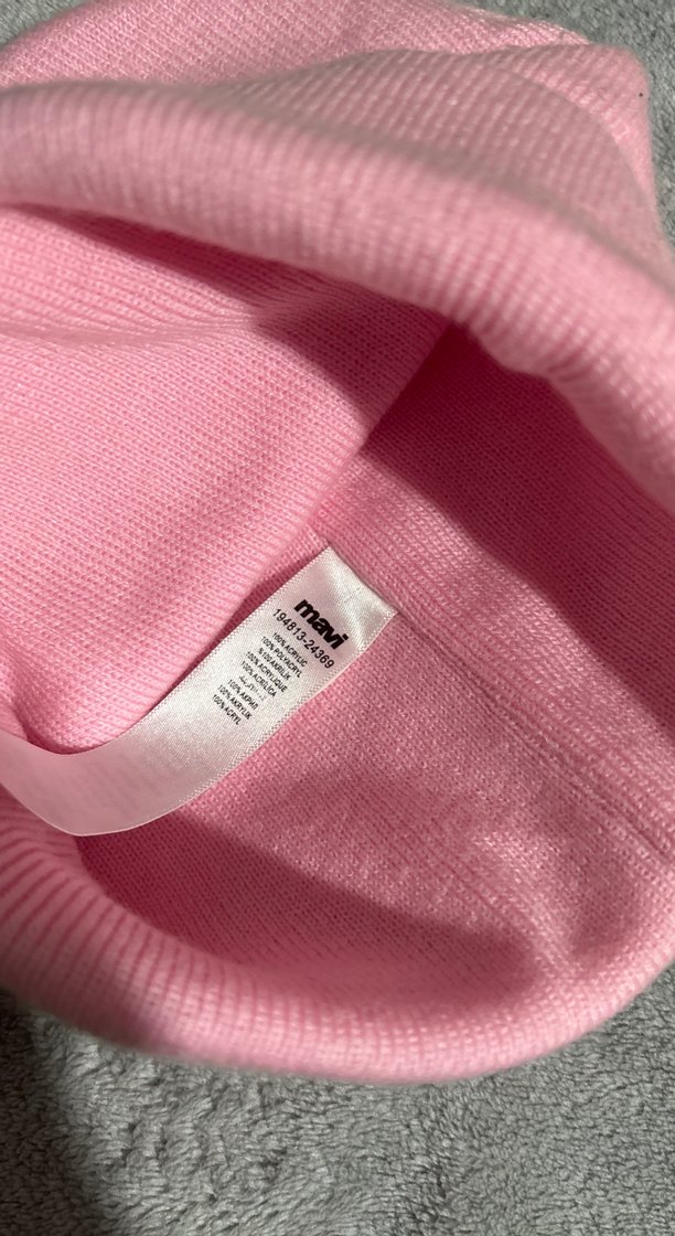 Mavi marka cat lover yazılı pembe bere - Görsel 2