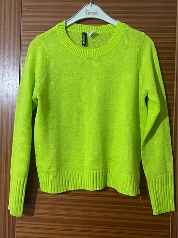 H&M Neon Sarı Kazak
