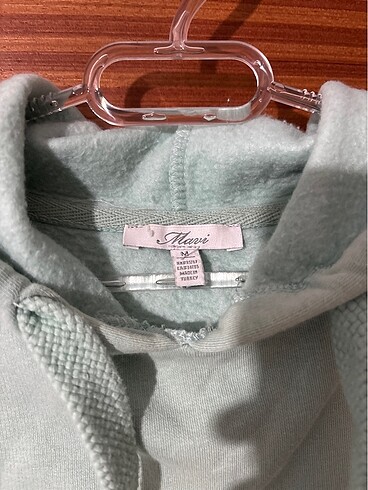 m Beden Mavi polarlı sweatshirt