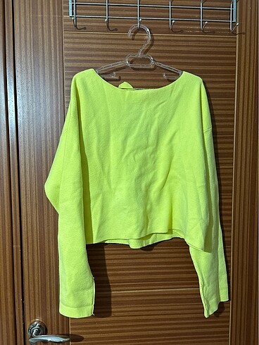 Zara sırt dekolteli sarı triko