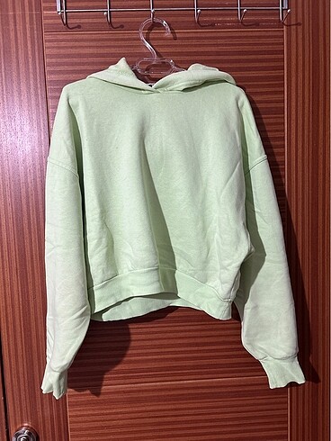 Fıstık yeşili sweatshirt