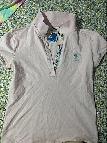 US POLO PEMBE KADIN TSHİRT