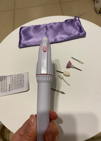 Beyaz Elektrikli Tırnak Bakım Seti - Görsel 3