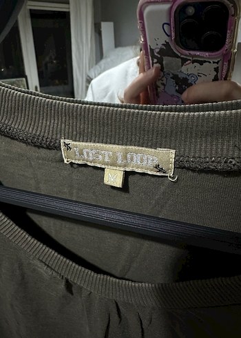 Haki melekli Uzun Kollu Bluz - Görsel 3