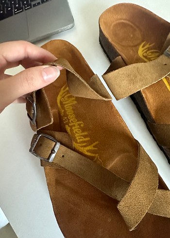 Kahverengi Süet Tokalı erkek  Terlik - Görsel 2