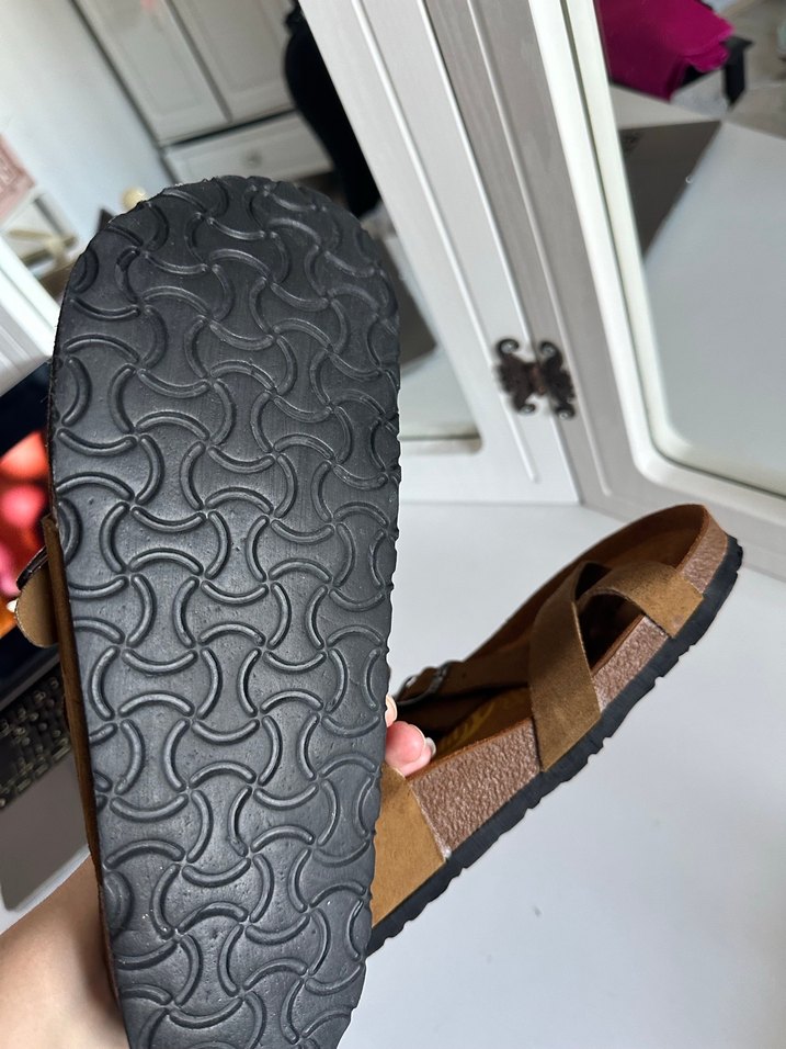 Kahverengi Süet Tokalı erkek  Terlik - Görsel 3