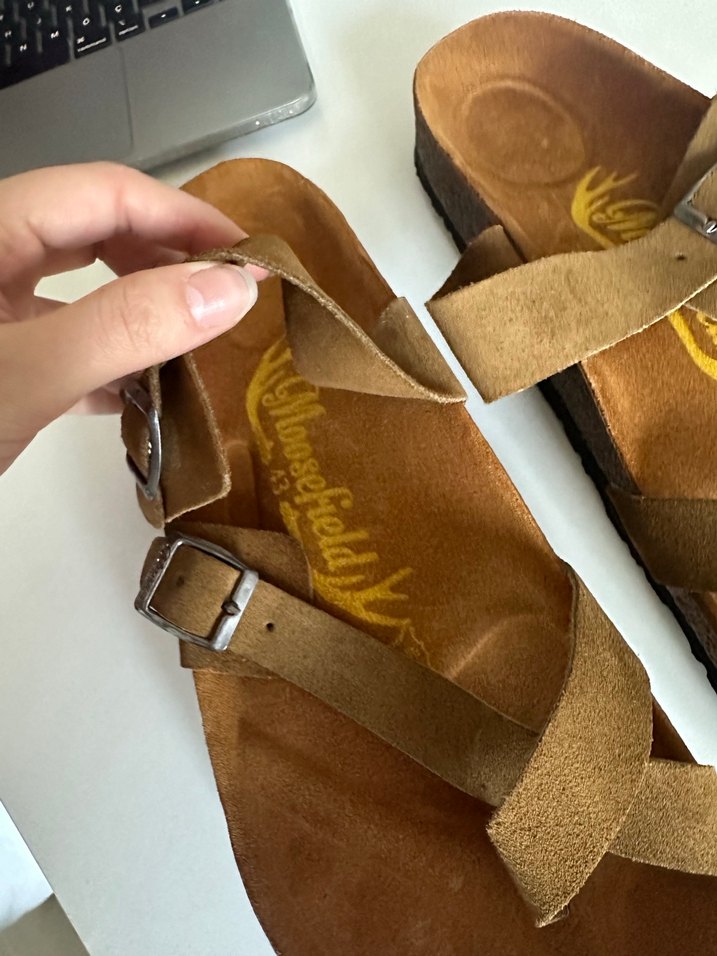 Kahverengi Süet Tokalı erkek  Terlik - Görsel 2