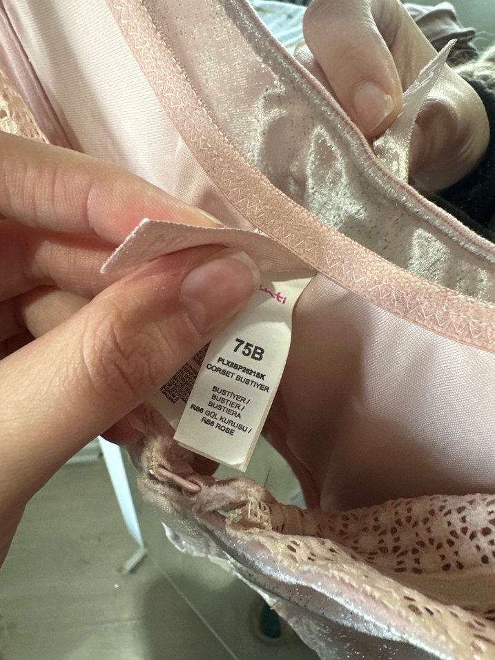 Pembe V Yaka Strappy Midi Bustiyer - Görsel 3