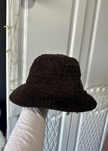 American Vintage Koyu Kahverengi Pelus Bucket Sapka