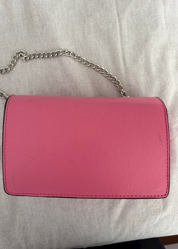 Prada Zincir Detaylı Pembe Deri Çanta - Görsel 7