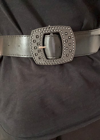 Y2k vintage Siyah Tokalı Gotik Kemer - Görsel 3