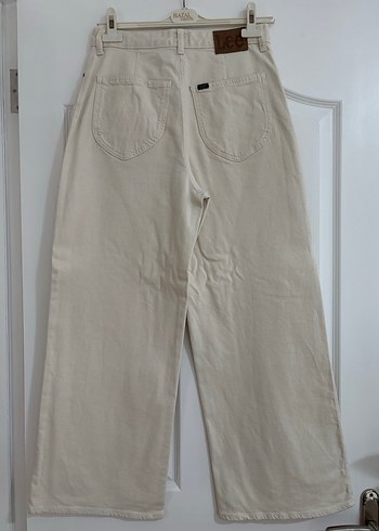 Lee Wrangler Bej Krem Kot Pantolon - Görsel 3