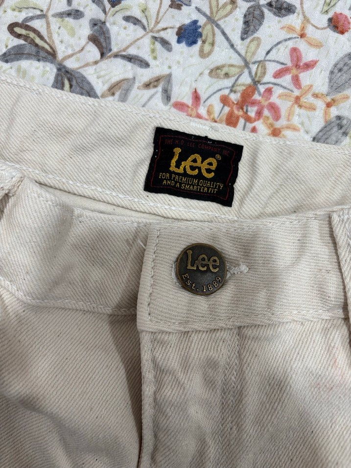 Lee Wrangler Bej Krem Kot Pantolon - Görsel 4