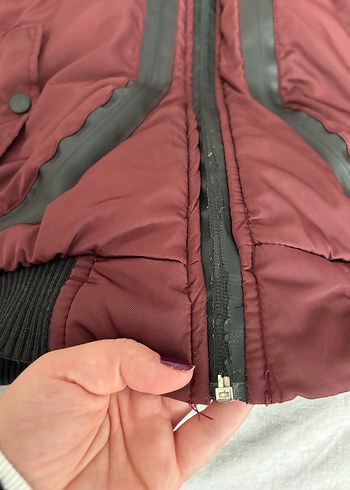 Bordo Y2K Vintage Retro Mont - Görsel 5