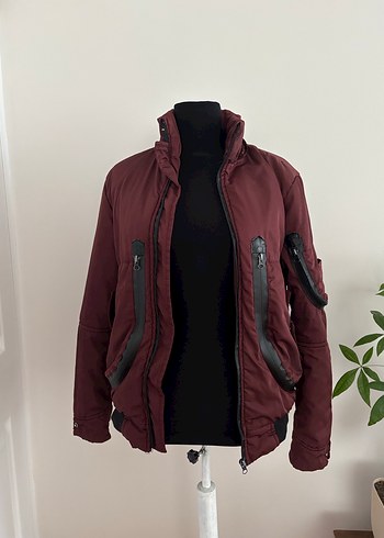 Bordo Y2K Vintage Retro Mont - Görsel 2