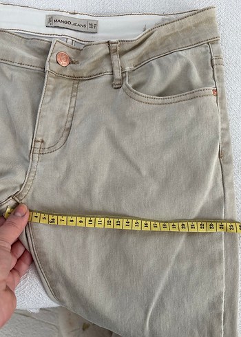 Düşük Bel Vizon Mango Skinny Jean Kot Pantolon - Görsel 5