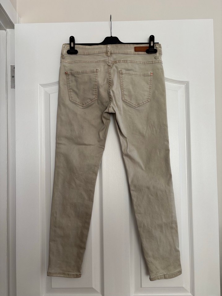 Düşük Bel Vizon Mango Skinny Jean Kot Pantolon - Görsel 2