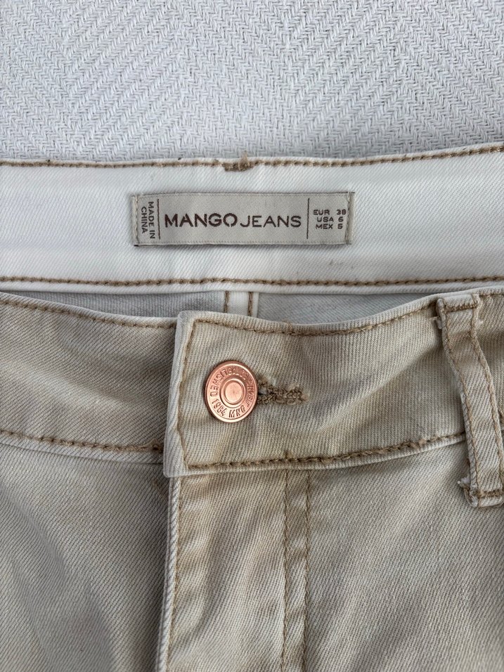 Düşük Bel Vizon Mango Skinny Jean Kot Pantolon - Görsel 3
