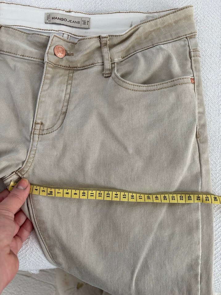 Düşük Bel Vizon Mango Skinny Jean Kot Pantolon - Görsel 5