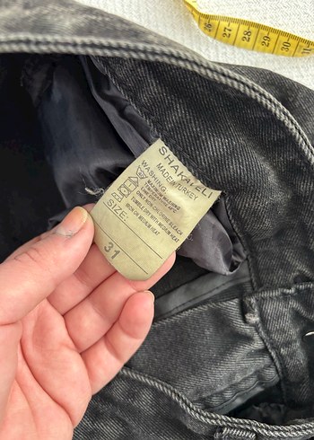 Y2k Siyah Kot Pantolon Denim Jean - Görsel 8