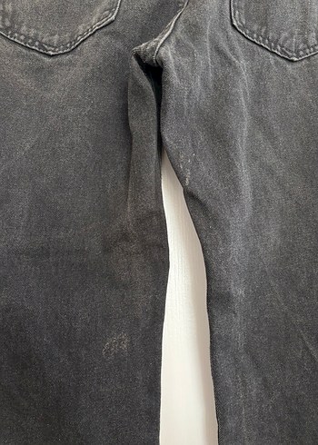 Y2k Siyah Kot Pantolon Denim Jean - Görsel 3